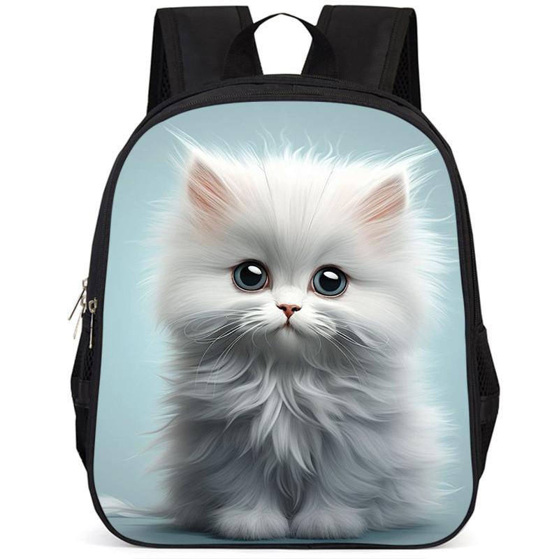Adorable Cat 15-inch Large Capacity School Backpack Lightweight Oxford Fabric
