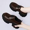 Dicksohlige Loafer für Damen, Lässige Frühherbstliche High Heels, Lackschuhe, Lässige Arbeitsschuhe