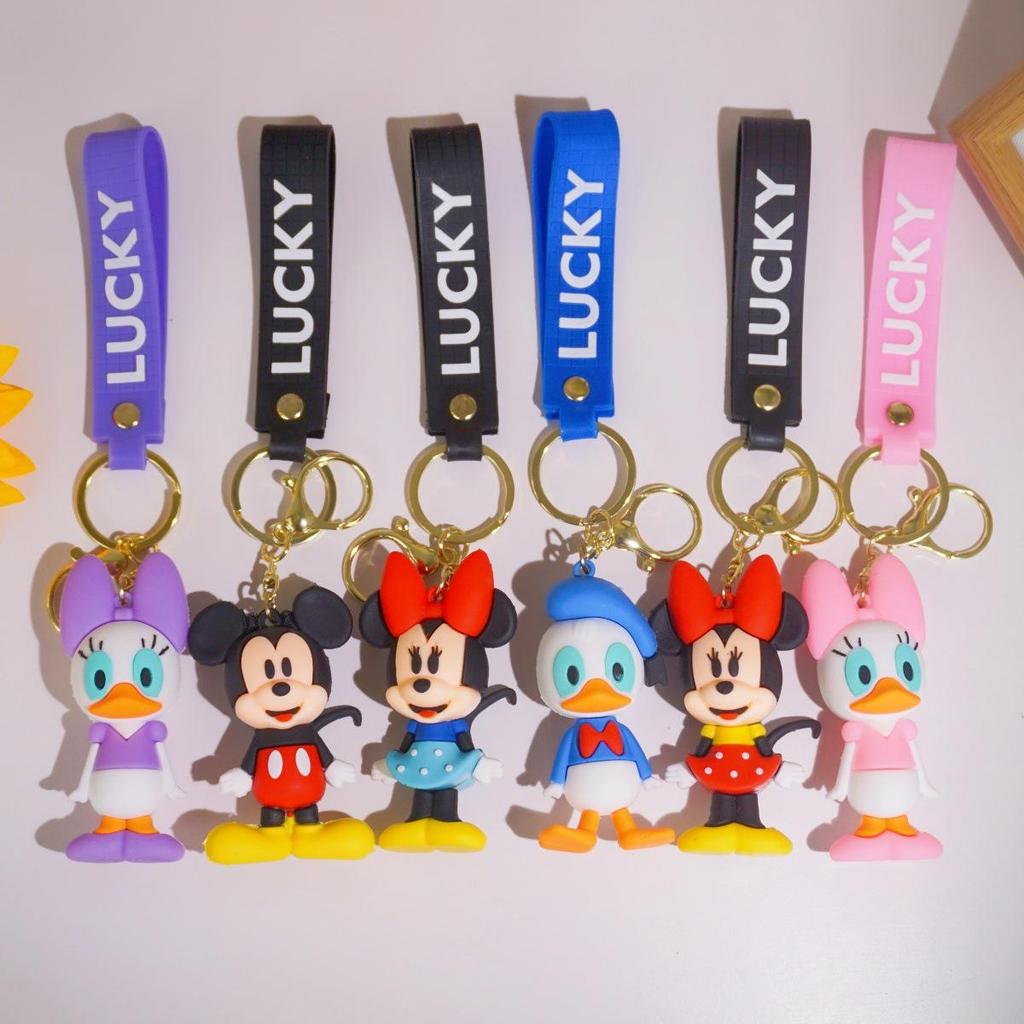 Creative Mickey & Minnie Keychain: Donald Duck Pendant for Couples - Cute Bag or Car Accessory