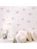 1 Rollo 950cm Papel Pintado No Tejido No Autoadhesivo Romántico Cálido Encantador Rosa Papel Pintado Para Habitación de Niñas Dormitorio Sala de Estar Decoración de Pared de Hogar