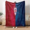 Cagliari Fußball Club Wappen Flanelldecke, Weiches Polyester, Modernes Design, Ganzjahres für Camping, Reisen, Geschenke für Feiertage oder Geburtstage