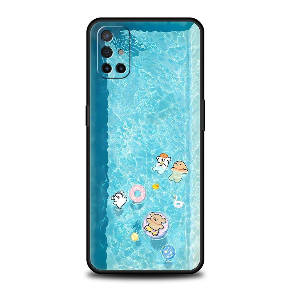 Pool Party Cute Puppy Dog Case For OnePlus 15 13 12 11 10 9 8 15T 13T 10T 7T Pro 13R 12R 9RT 8T Nord 4 N10 2T CE 2 3 5G Cover