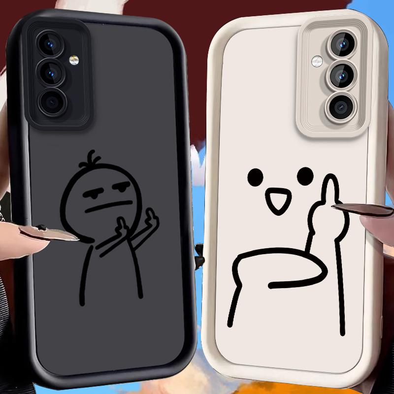 Stickman Phone Case For Samsung Galaxy S25 S24 S23 S22 S21 Ultra 24 FE Plus A15 A35 A50 A51 A54 A55 Shock Protection Cover