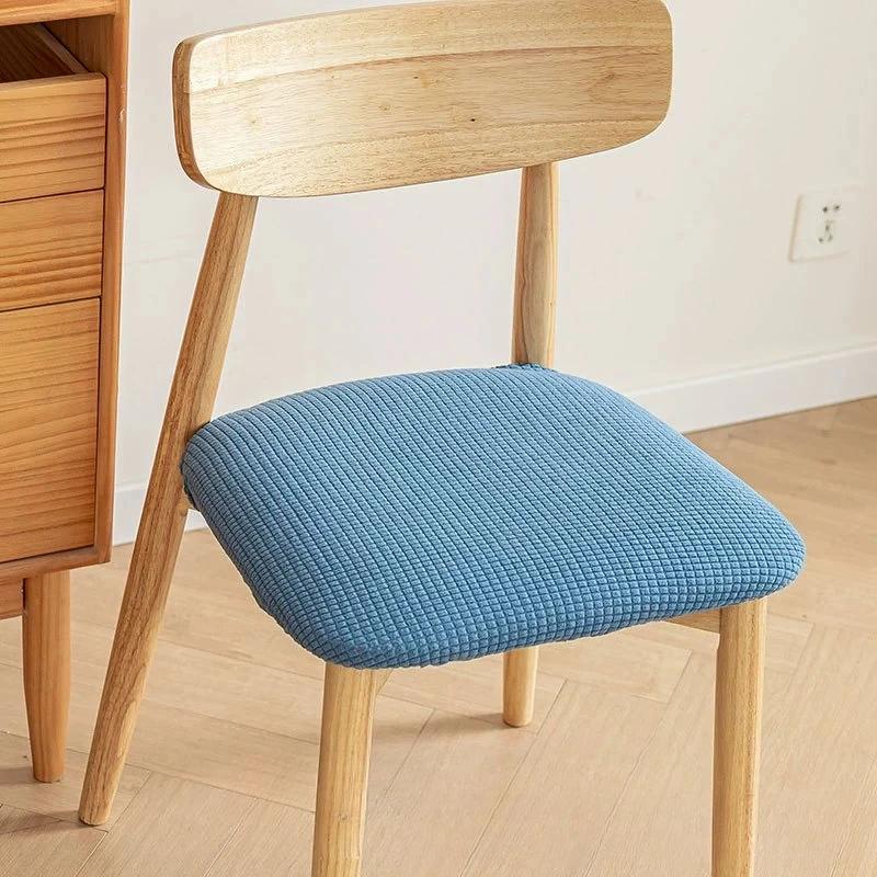 1PC Spandex Jacquard Chair Cushion Cover Dust-proof Dining Room Upholstered Cushion Cover Seat  Protector Kitchens Home Decor