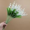 Artificial Lilies of The Valley Flowers White Simulation Fake Decorative Flower with Stems for Home