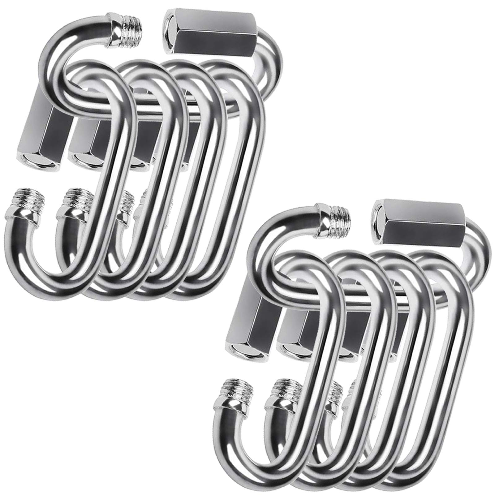 

304 Stainless Steel Ring Catch Quick Link Carabiner Key Chain 8mm Thick 10 Lock, SUS304, Ring, Connection, Anti-Intrusion, Secure, Link, 3.5mm, 5mm,