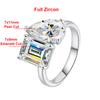 4/6cttw Emerald and Pear Moissanite Ring for Women  CopperTwo Stone Engagement Wedding Bands Toi Et Moi Ring Gifts Jewelry