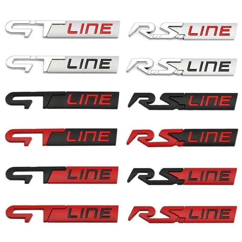 3D Metal GT RS LINE Rear Boot Side Emblem Sticker Decals for Logan Clio Megane 2 3 4 Captur Twingo Duster Kadjar