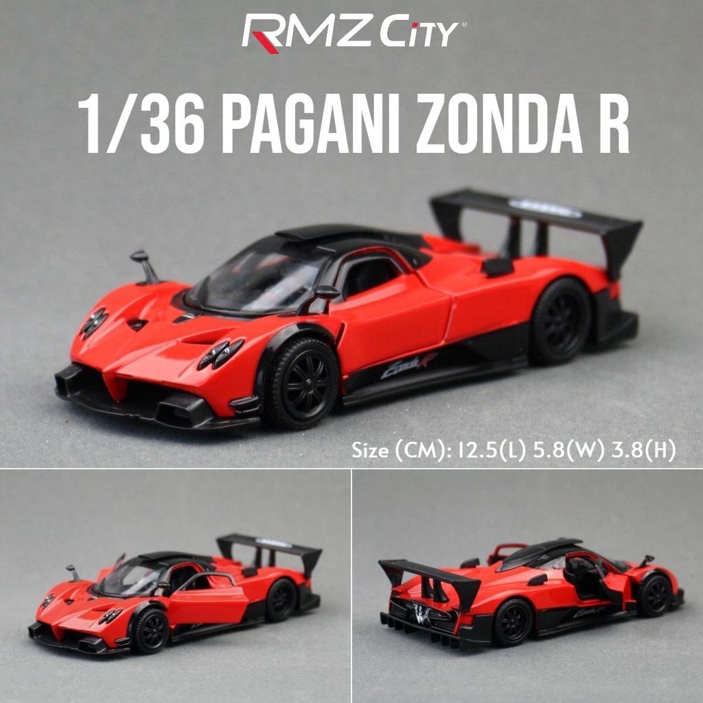Pagani Zonda R Supercar 5 Inch Metal Car Simulation Diecast & Toy Vehicle RMZ City 1:36 Alloy Model Pull Back Car