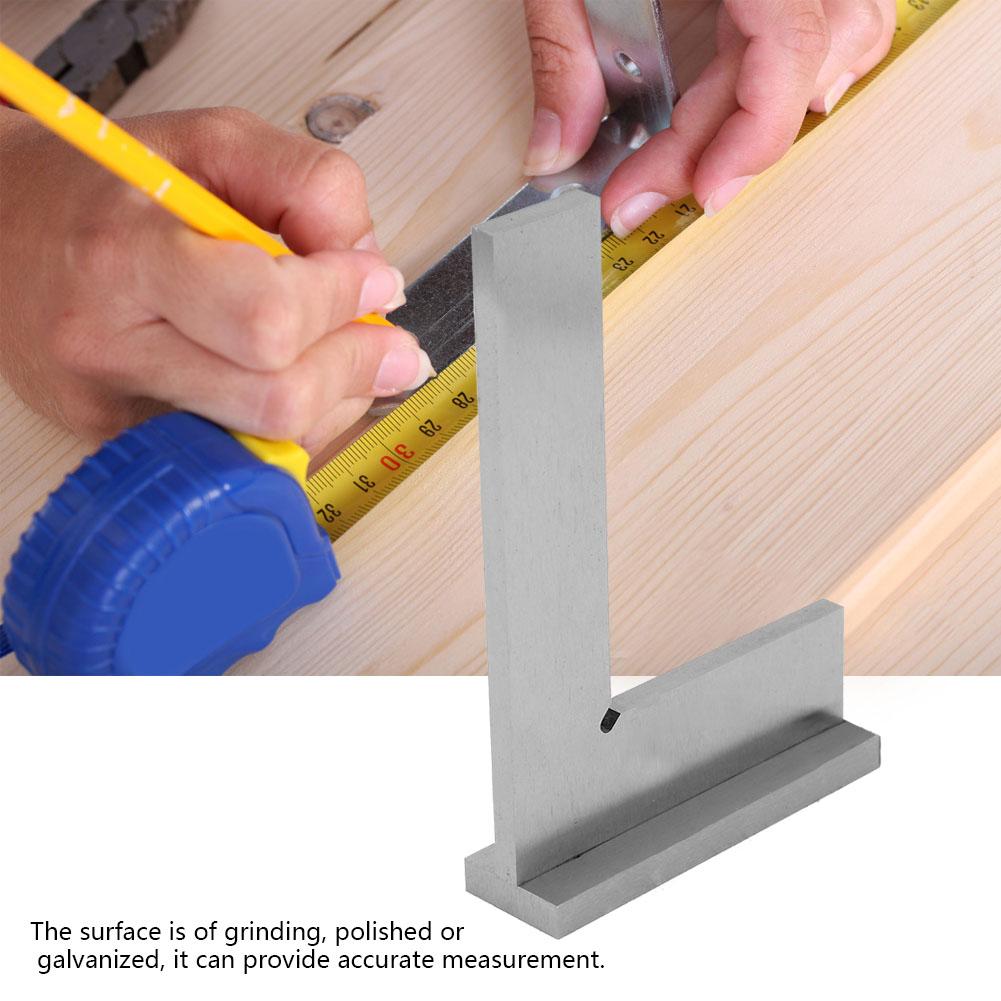High Accuracy Carbon Steel Flat 90 Degree Right Angle Ruler with Seats Engineer Tool #3