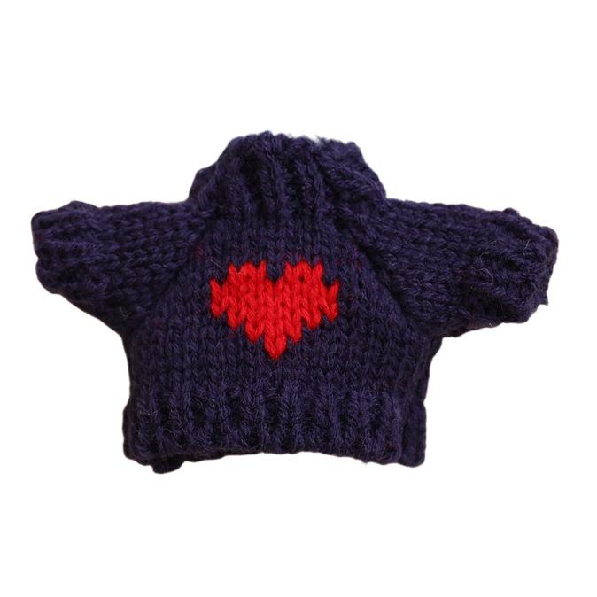 Rochie Mini Păpușă Lână 5cm cu Ursuleț de Pluș și Cap de Cățeluș pentru Accesorii DIY