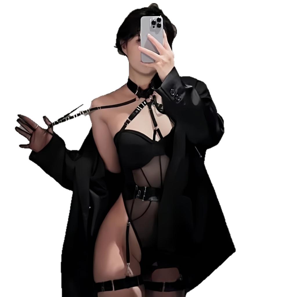 Su Aixing erotic underwear onesie mesh belt splicing complex heavy craftsmanship neck belt leg ring new product