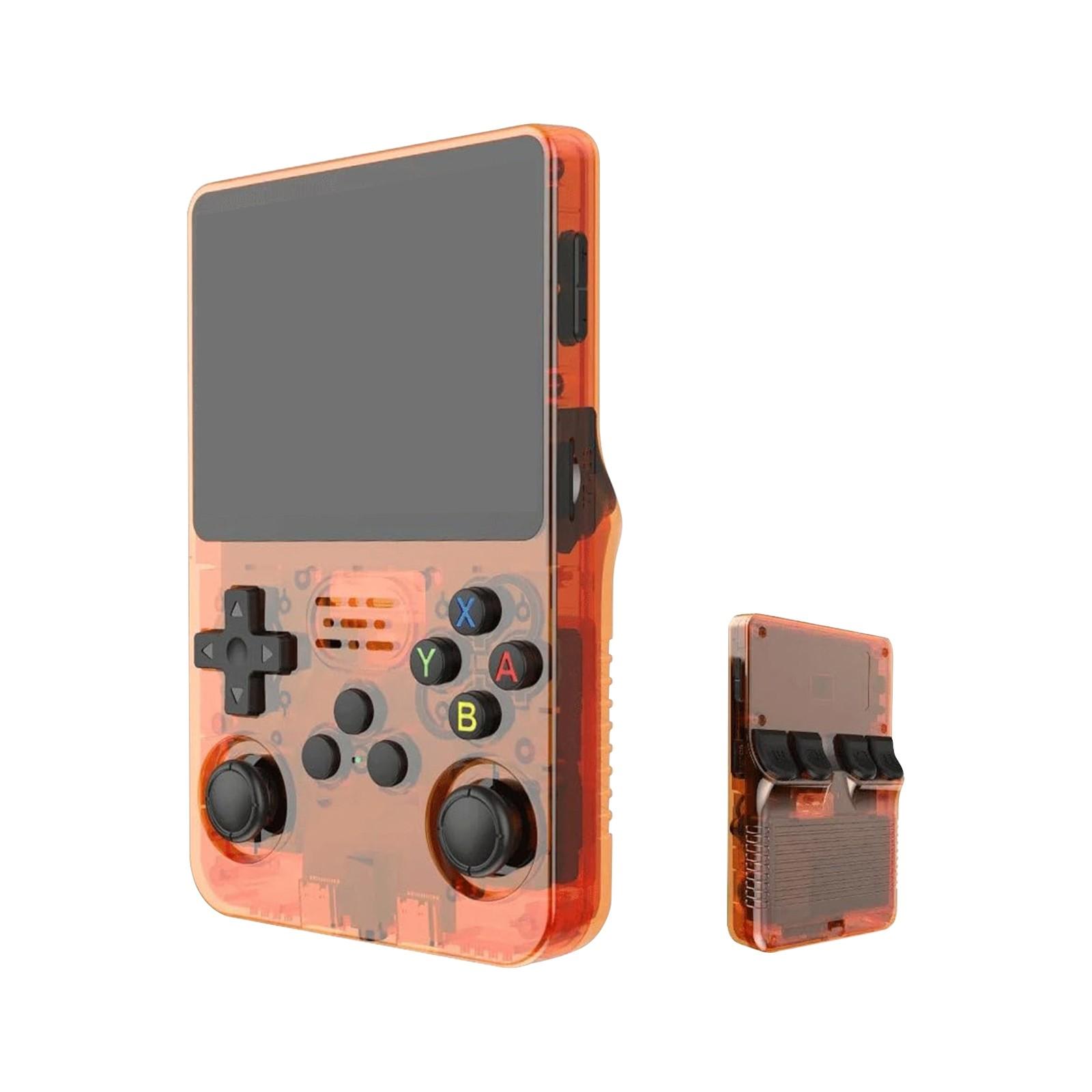 

Ретро портативная игровая консоль R36s, встроенная 64 ГБ, портативная игровая консоль с большим 3,4-дюймовым экраном One Size оранжевый