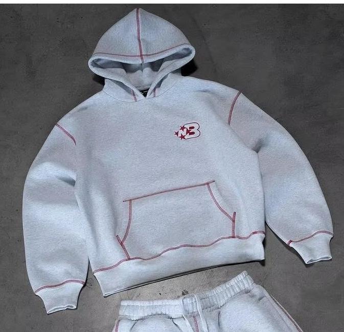 Y2K Fleece Besticktes Sweatpants & Hoodie Set für Männer und Frauen