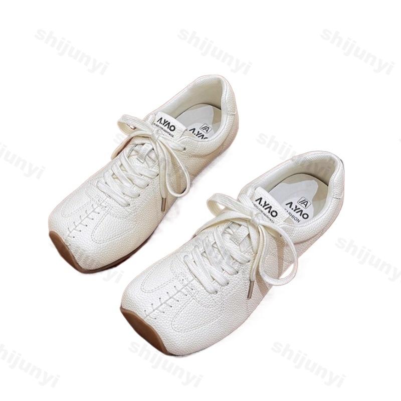 Fashion Womens Casual Sports Shoes 2025 Autumn Comfortable Anti Slip Lightweight Outdoor Microfiber Shoes Lace Up Women Vulcanized Shoes