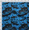 oneOone Cotton Flex Blue Fabric Halloween Sewing Material Print Fabric By The Yard 40 Inch