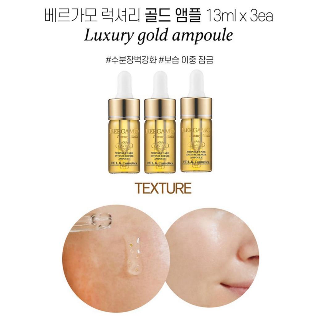 Bergamo Luxury Gold Skin Care 9 Pieces Set