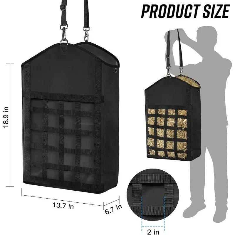 Heavy Duty Hay Storage Bag Large Capacity Slow Feeder Horse Hay Bag Portable Stable Feeding Tool Horse Care Supplies