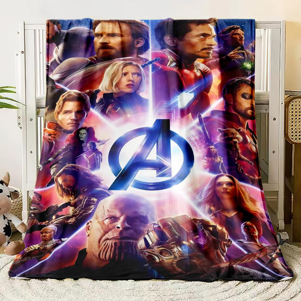 Marvel Flannel thin Blanket Bedroom Living Room Sofa Blanket Student Nap Office Nap Camping Trip Girlfriend Gift