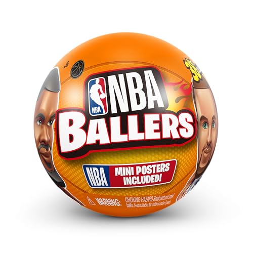 ZURU 5 Surprise NBA Ballers Series 1 Collection Mystery Capsules Girls' Toy Realistic Miniature Baby Playset Accessories