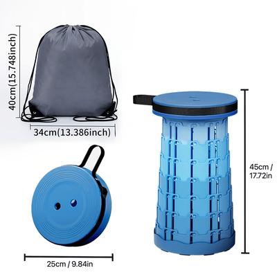1Pc Folding Outdoor Chair/Stool With Storage Bag, Lightweight And Easy To Carry, Suitable For Fishing, Camping, And Barbecues (Chair Not Included)