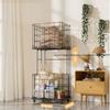 2 Tier Storage Cart Large Capacity with Wheels Removable Multifunctional Laundry Clothes Basket Storage Rack for Home Farmhouse