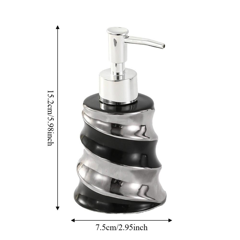 Small Ceramic Luxury Lotion Bottle Refillable 200ml Countertop Sink Soap Dispenser Waterproof Reusable Sub Bottle