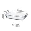 [Buy 1 Take 1]Rectangular Tempered Glass Bakeware Pan 1.6L/3L With Handle Glass Container Food Storage