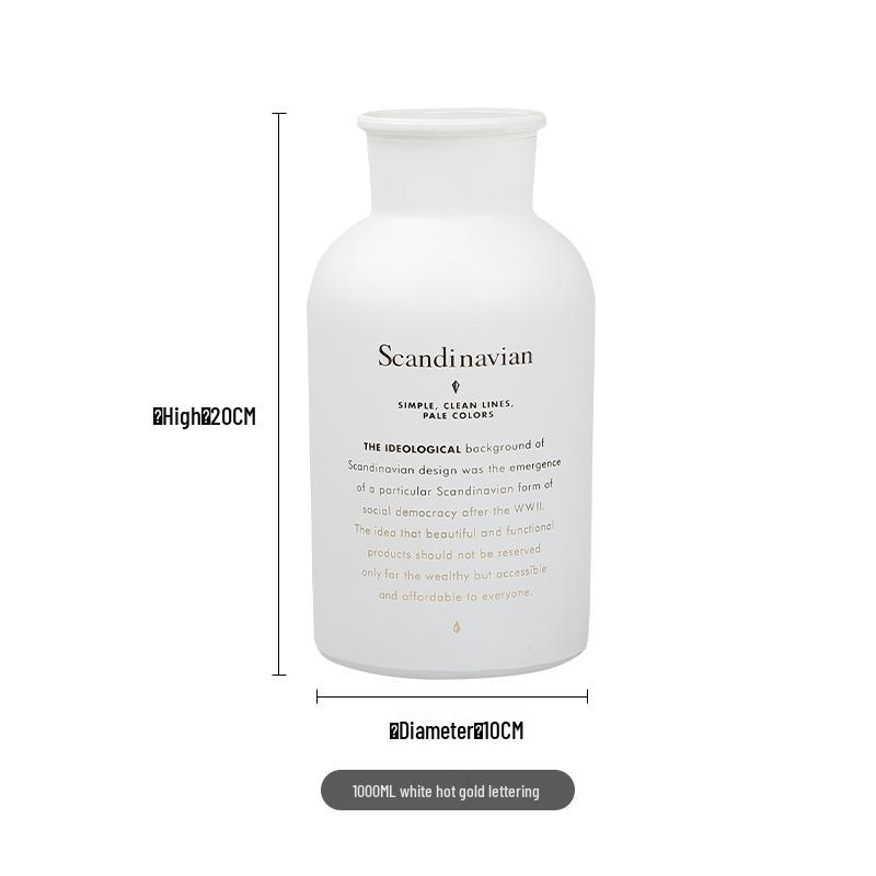 Vaso Preto Minimalista Nórdico - Branco Fosco, Decoração de Flores para Sala de Estar Pequena