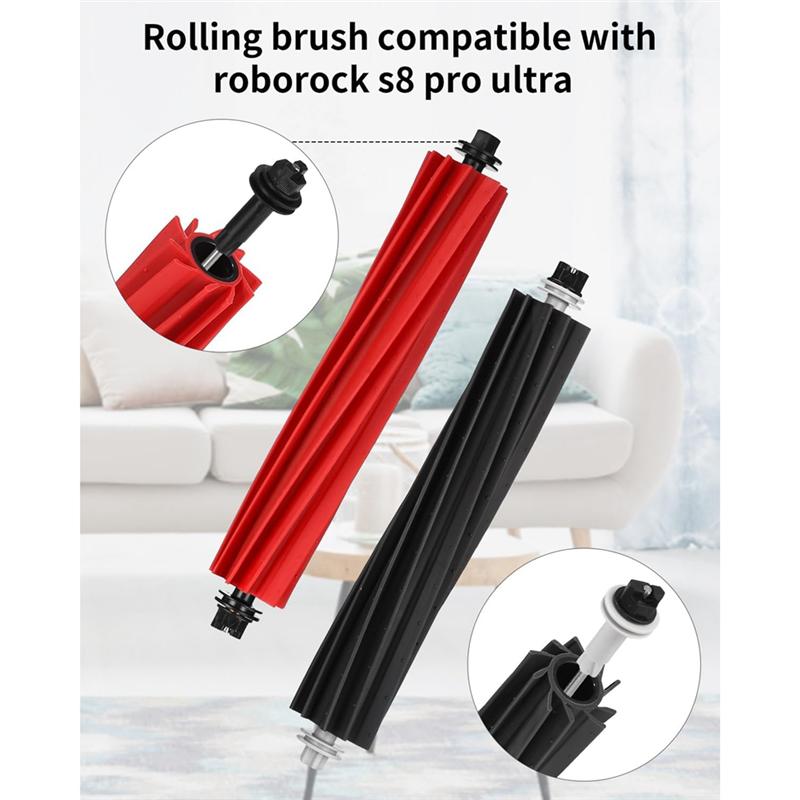 AEE4-Main Side Brush Filter Mop Cloth Dust Bags For Roborock S8 Pro Ultra For Roborock S8 / S8+ Vacuum Cleaner Spare Parts