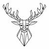 Decoration AD50, Deer, Black Structured, 500mm