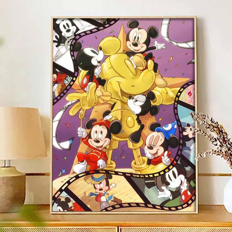 Disney 5D Diamond Painting Set DIY Mickey Cartoon Handmade Diamond Decorative Painting Home Decoration
