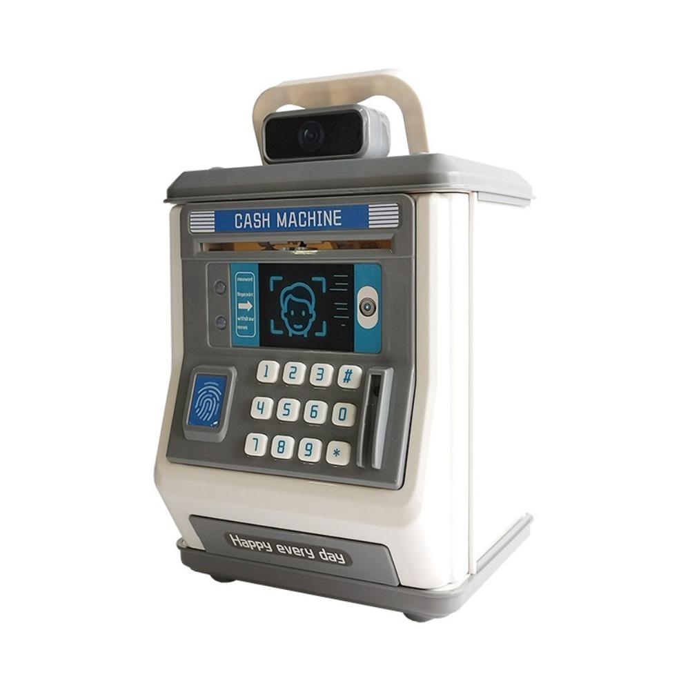 Plastic Kids Money Container Password Lock Automatic Safe Educational Toy Piggy Bank Cash Saving