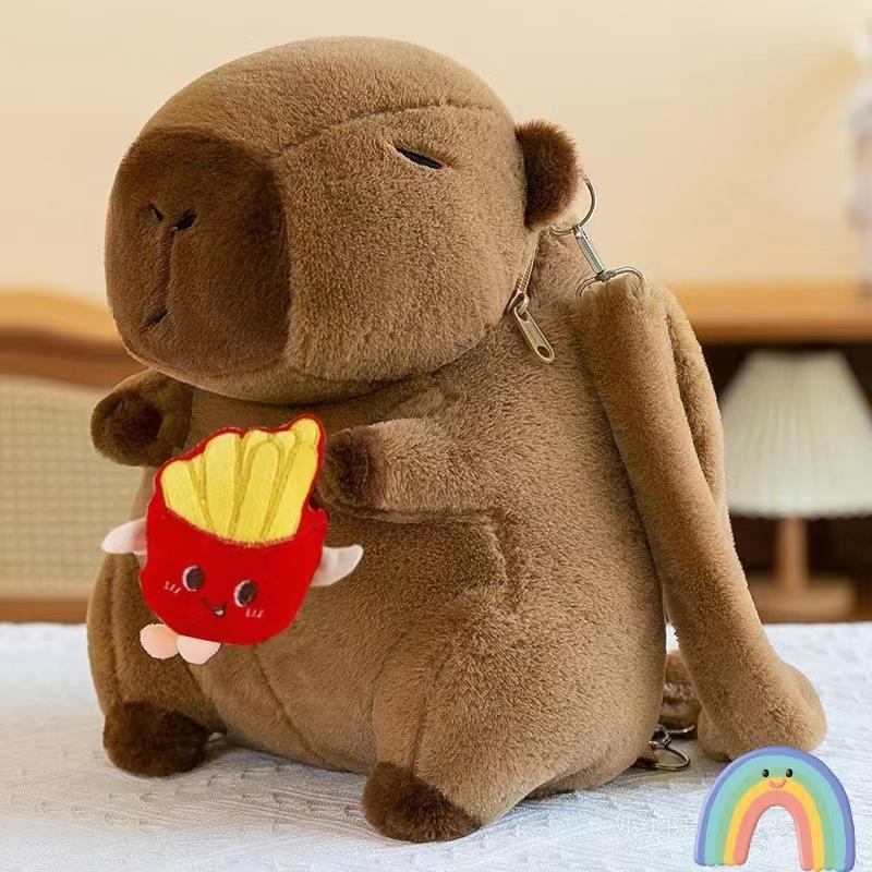 Capybara Kapibara Plush Backpack Cute Girl Student Children Plush Doll Gift