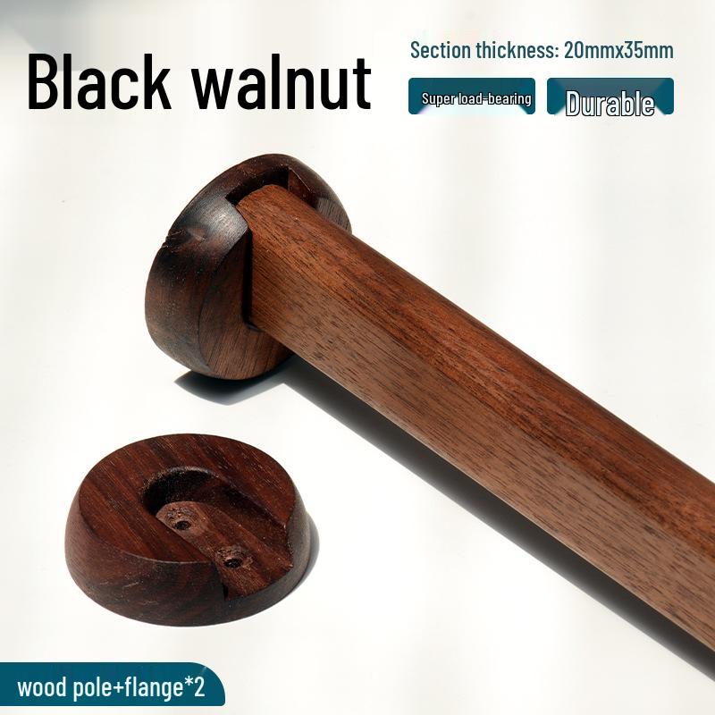 Massivholz Hängestange für Kleiderschränke und begehbare Kleiderschränke, anpassbar für Schlafzimmer- oder Balkonnutzung, stark und langlebig.