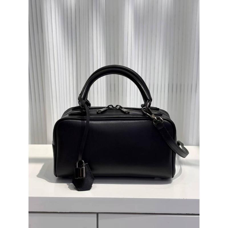 

Сумка для боулинга Женская из овчины портативная сумка через плечо Стильный и простой дизайн с замком Высококачественная сумка для поездок 23*14*6cm чёрный