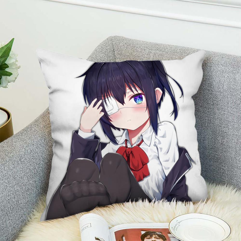 Takanashi Rikka Pillow Case For Car Sofa Decorative Home Double-sided Print Plush Square Throw Pillow Cushion Cover