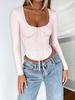 Di Yun Y2K Hot Girl Lace Long Sleeve Top – Women's Fashion for Fall/Winter 2025