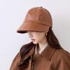 Directly from the manufacturer Winter velvet warm retro leather cap Women's versatile face small ladies hat