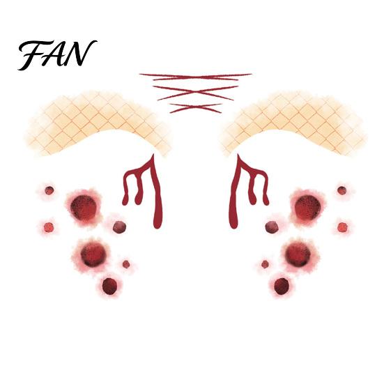 Scary Makeup Kits for Adults Halloween Face Tattoo Stickers, Waterproof Decals Party, Facial Stickers Temporary Wound Scar Body Art Kids Cosmetic