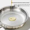 ZISIZ 26cm Non-Coated Stainless Steel Frying Pan