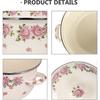 3QT Retro Blumen Emaille Kochtopf - Induktionsgeeignet, Spülmaschinenfest, Perfekt für Suppen, Eintöpfe & Geschenke