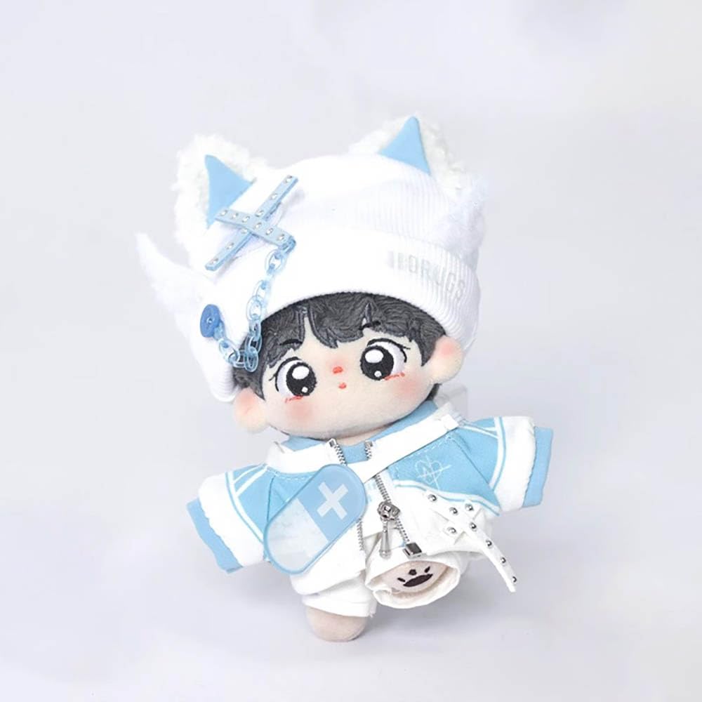 Niannyyhouse 10cm, 15cm, 20cm Plush Clothes: Cat Ear Hat, Coat, T-Shirt, Pants, Backpack, Cotton Doll Clothes, Dress-Up (10cm)
