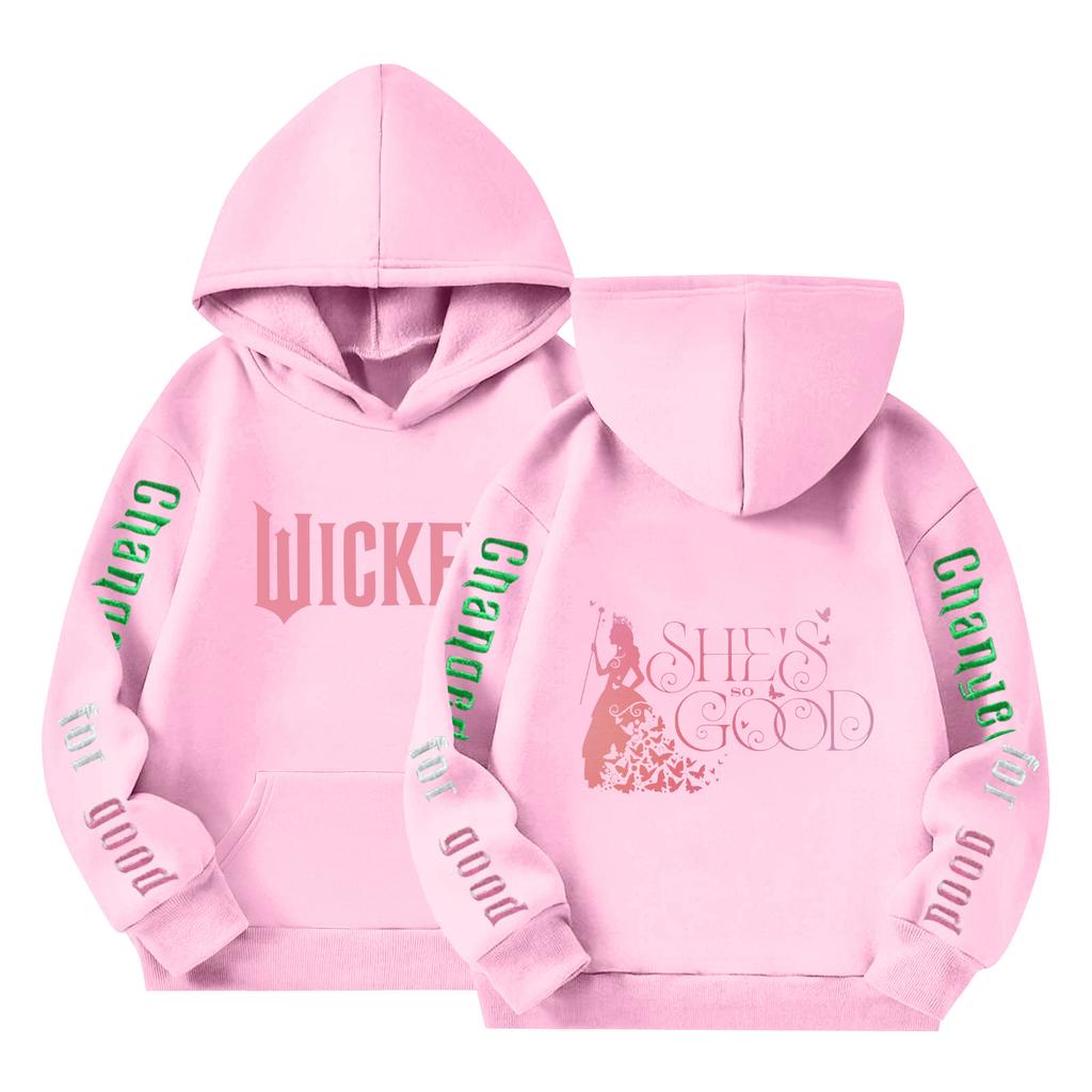 Kinder Langarm Lockerer Pullover Buchstabenaufdruck Kordelzug Kapuzen-Sweatshirt