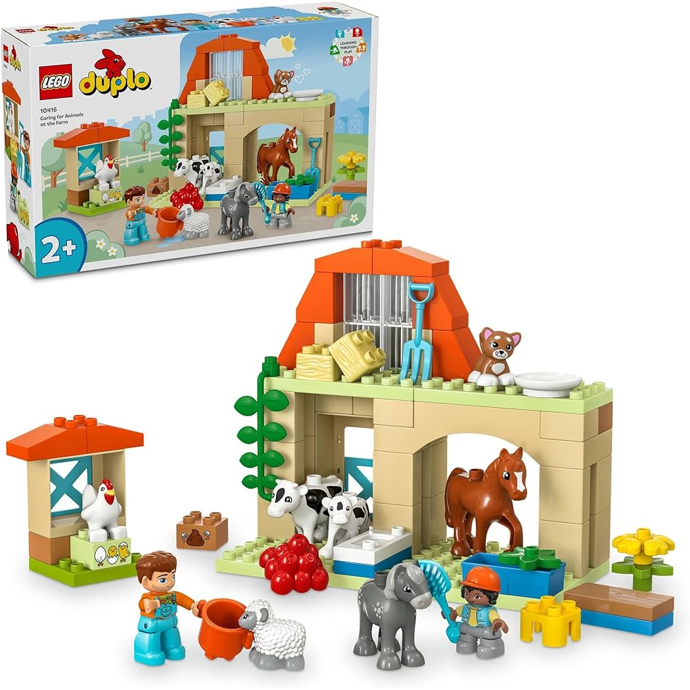 

LEGO DUPLO Town Farm Toy Set for Kids 1.5 to 4 Years Old with Blocks and Animals