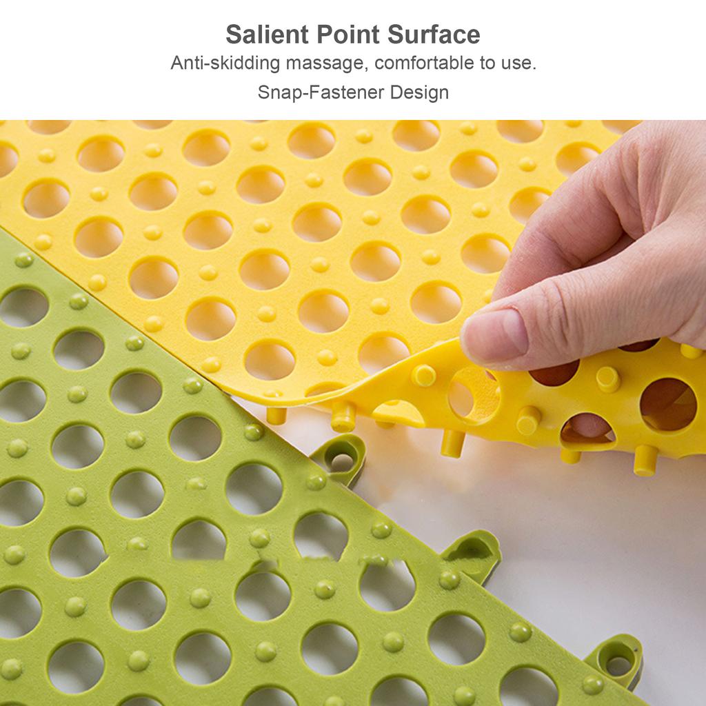 Bathroom Anti Skidding Mat DIY Size Wet Area Matting Shower Room Floor Cushion with Drain Holes