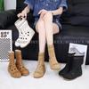 British style versatile Maillard boots 2025 explosion hollow breathable flat bottom Roman cool boots trend short boots