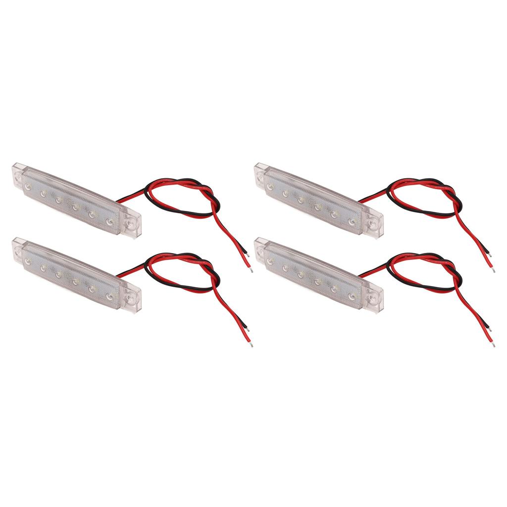 4PCS Side Marker Light PC LED Bright Light Waterproof Rust Proof Side Lights for Ships Yachts