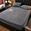 Einfarbiger, gesteppter, rutschfester Matratzenbezug – verdicktes, gebürstetes All-Inclusive-Laken für Simmons-Betten