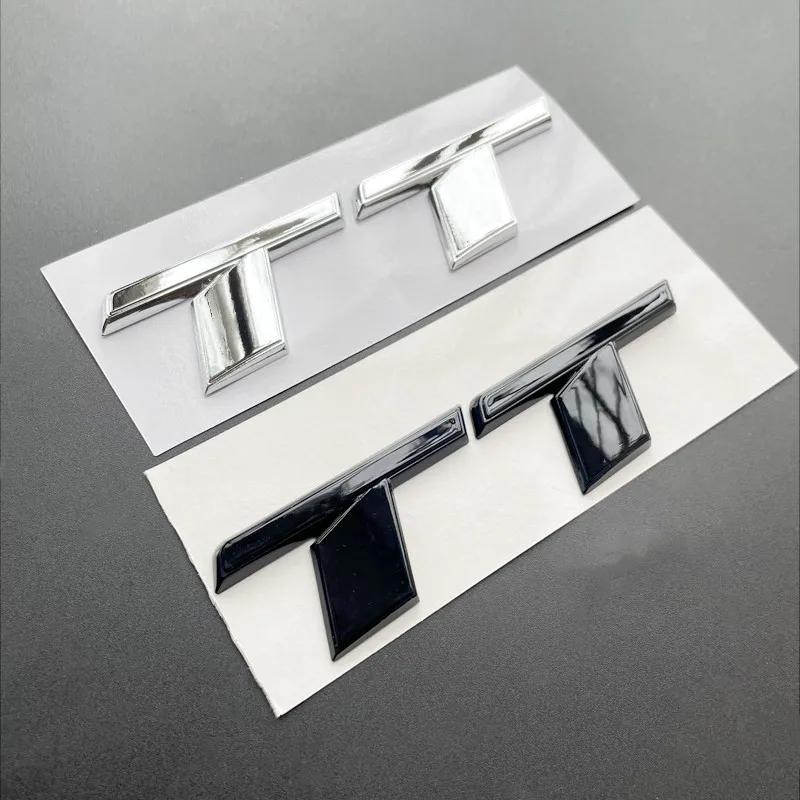3D ABS Chrome Black TT Logo Letters Car Trunk Emblem Badge Decal For nlux7 TT RS MK1 8N 8J MK3 8S MK2 TT Sticker Accessories
